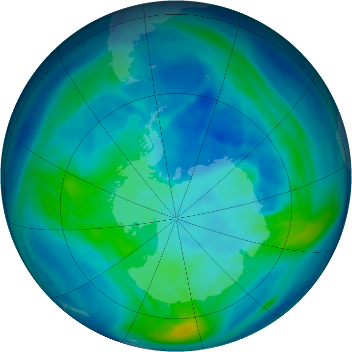 Antarctic ozone map for 18 April 2006